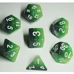 HD Layer Dice: Green Gradients | 7 Die Resin Polyhedral Set
