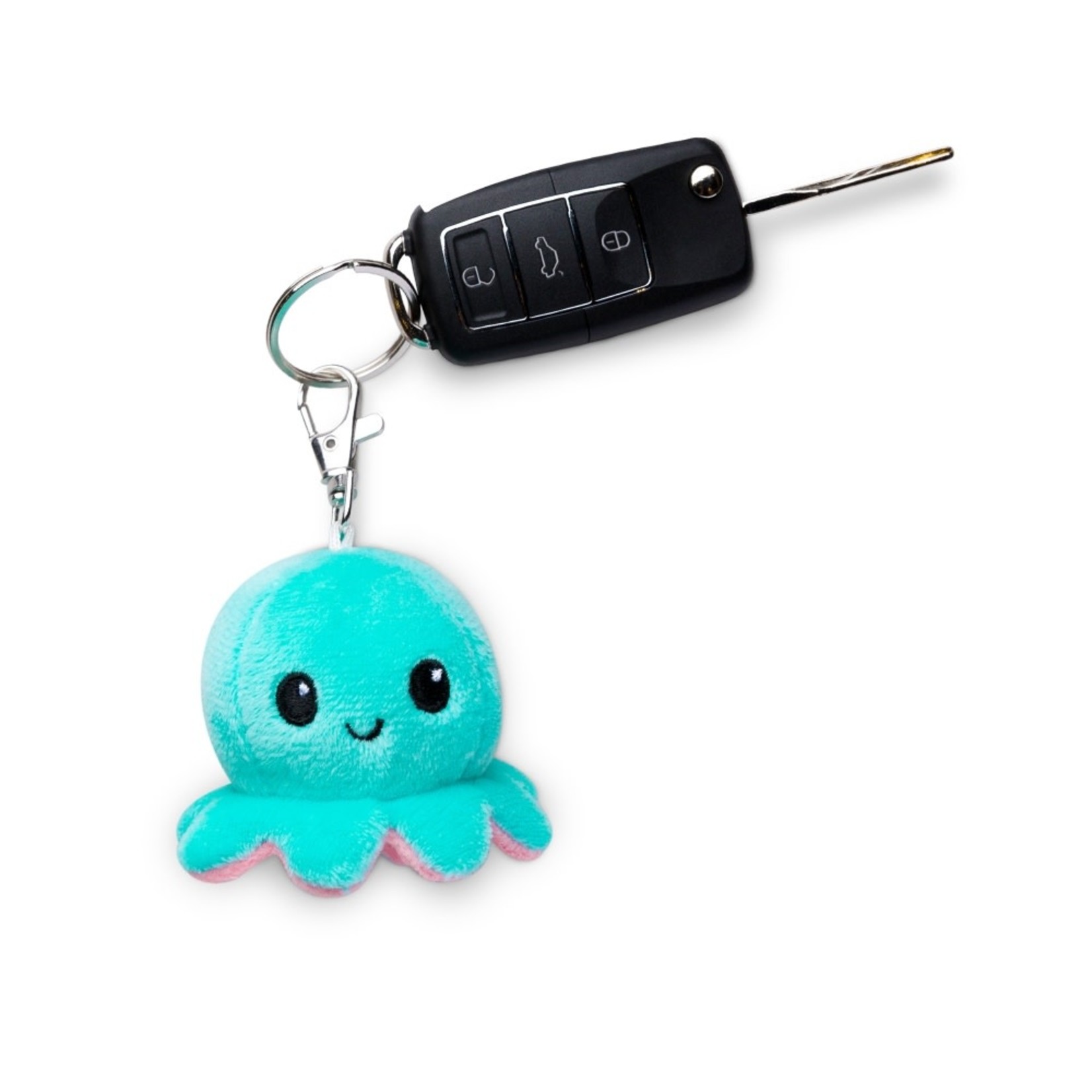 Plush Charm Keychain: Happy Aqua Octopus
