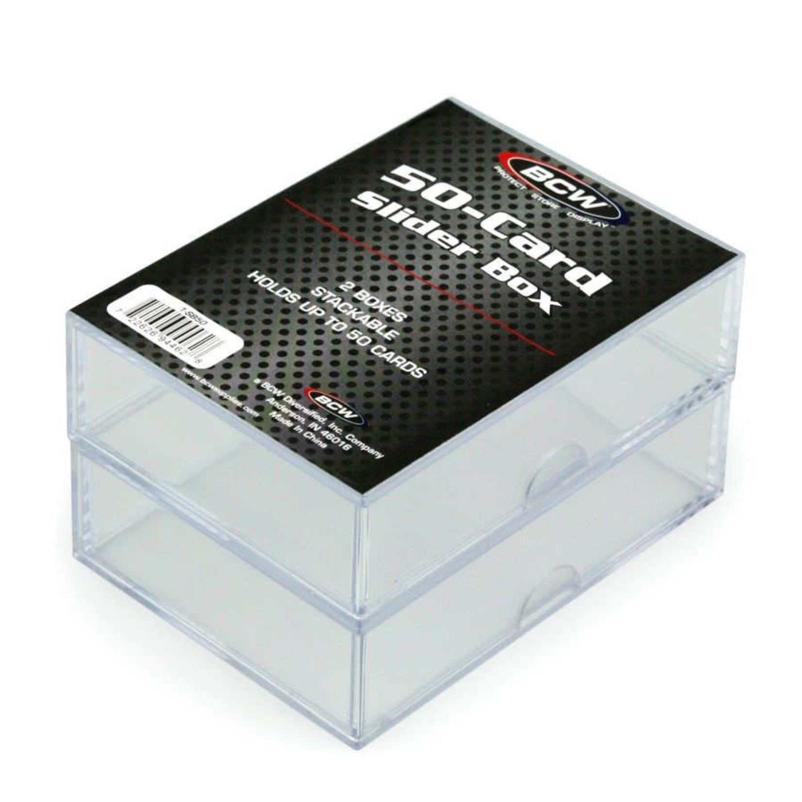 Deck Box: Clear 2 Piece Slider 50