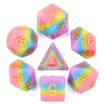 HD Layer Dice: Rainbow Bridge | 7 Die Resin Polyhedral Set