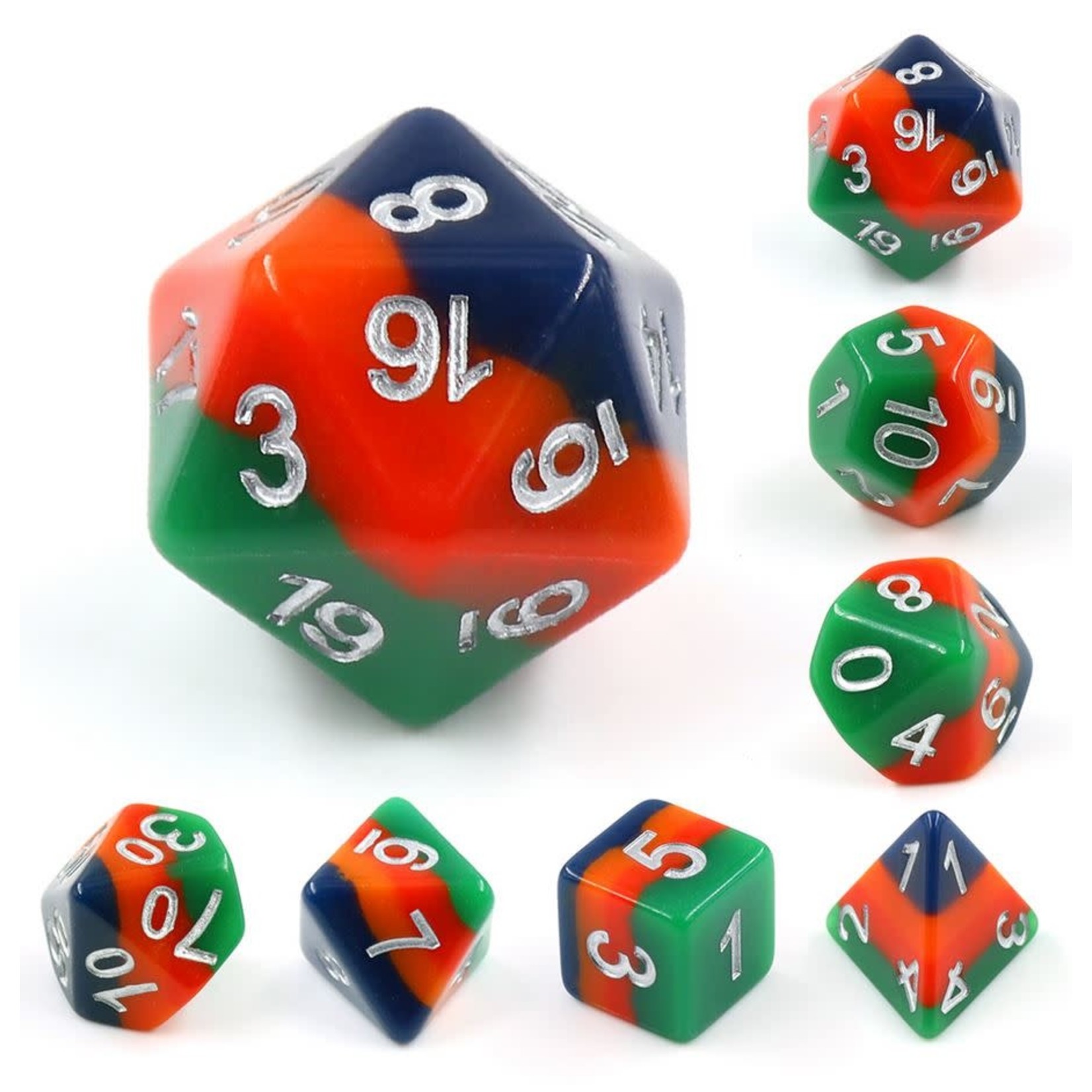 HD Layer Dice: Christmas Tree | 7 Die Resin Polyhedral Set