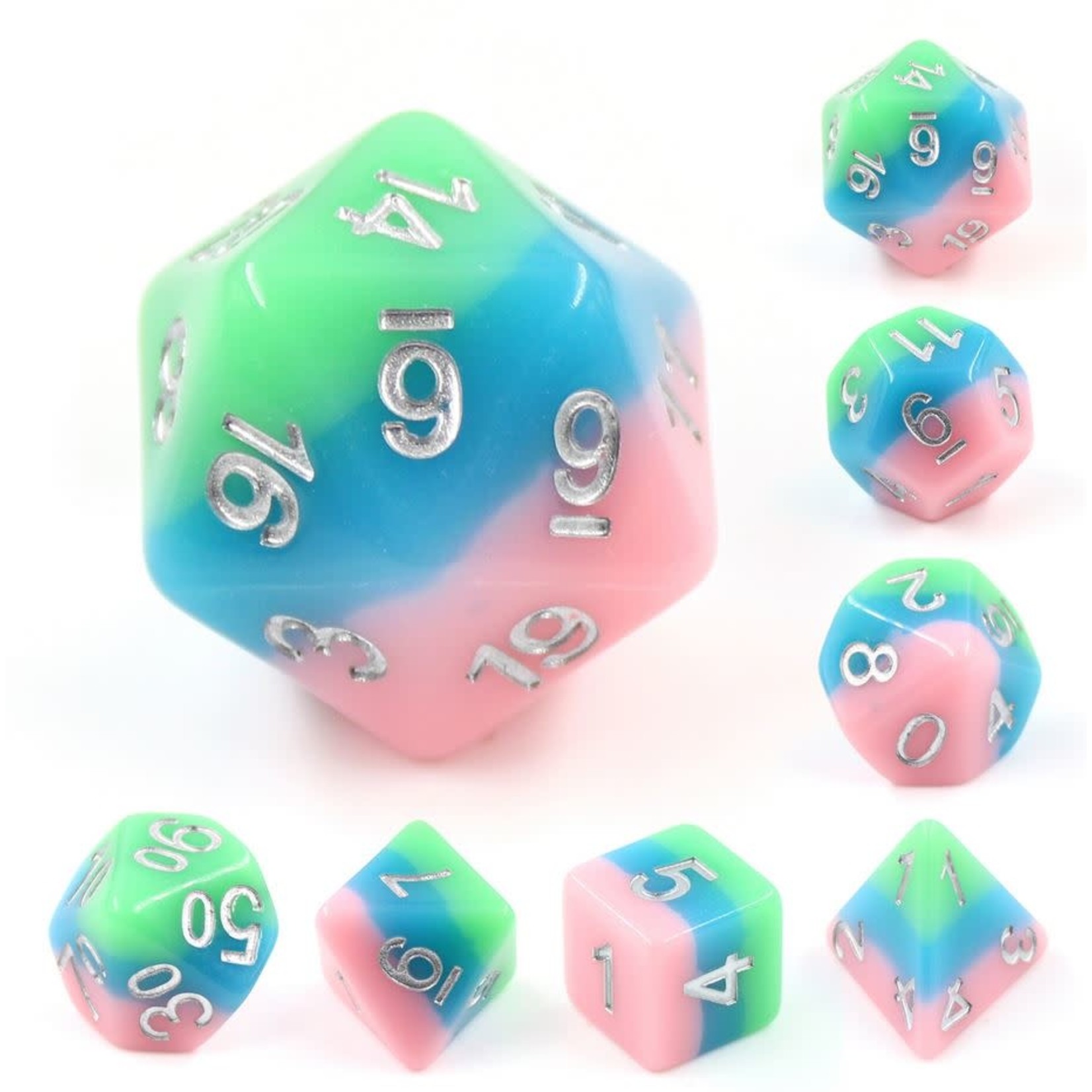 HD Layer Dice: Fluttering Elf | 7 Die Resin Polyhedral Set