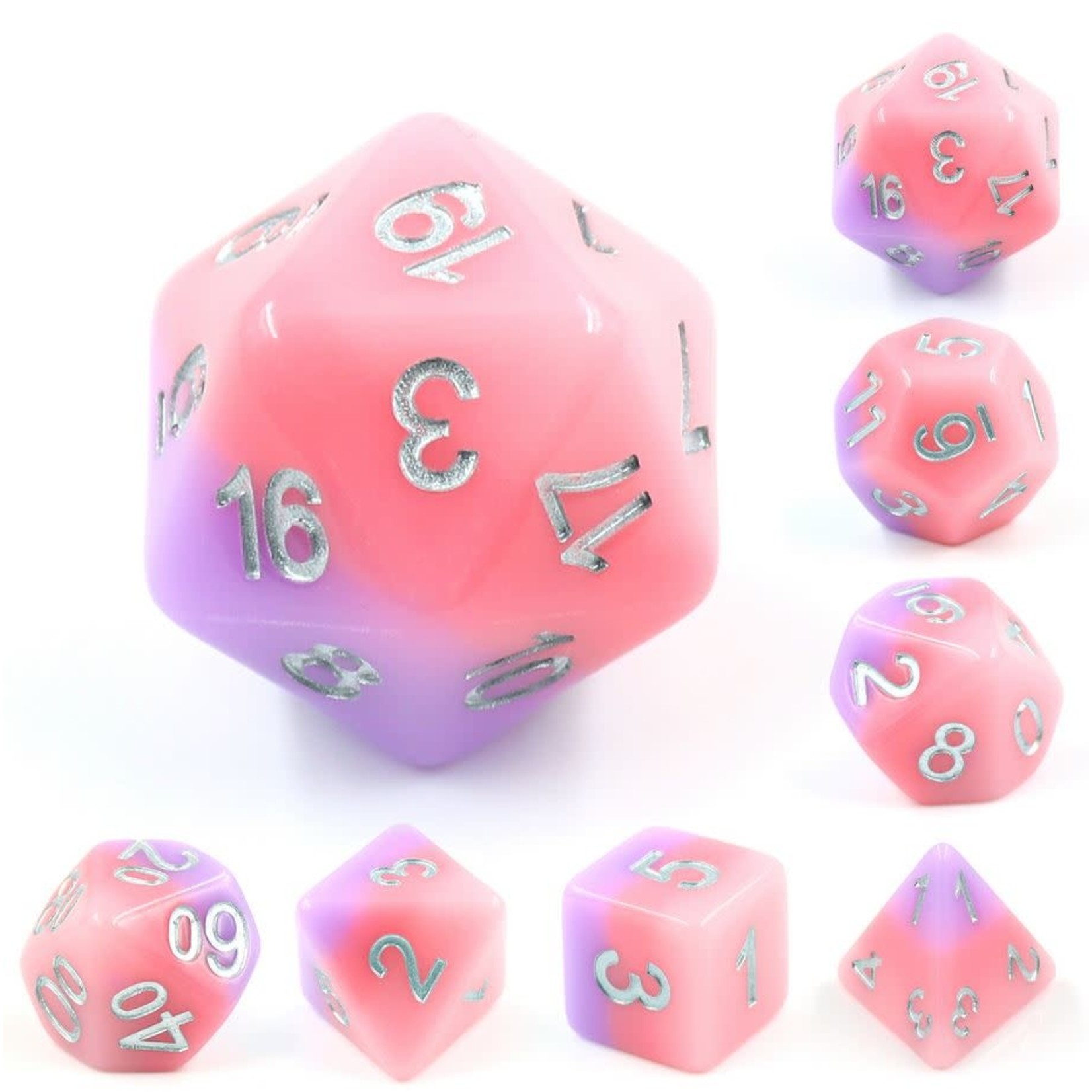 HD Layer Dice: Slumber Rose | 7 Die Resin Polyhedral Set