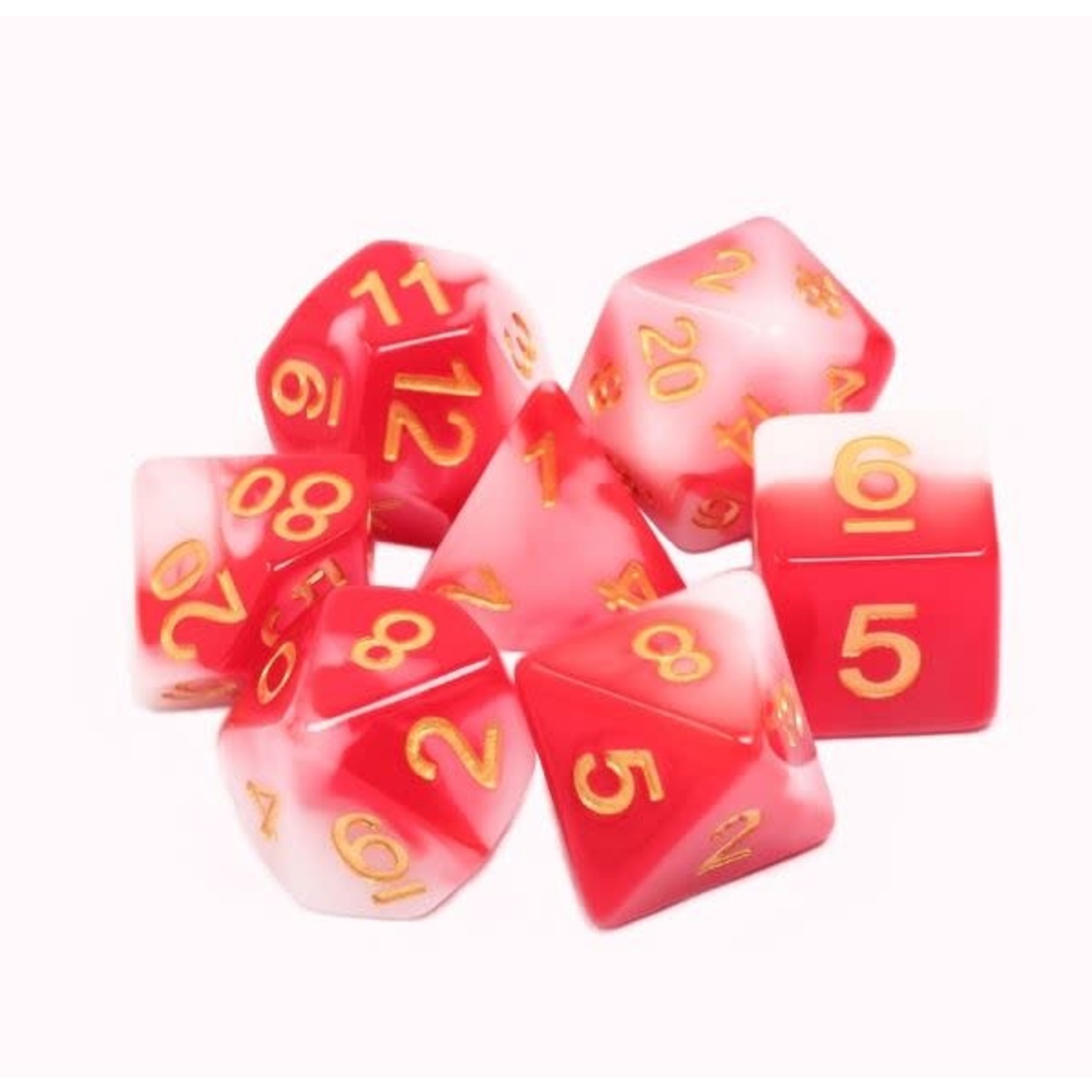 HD Layer Dice: Red Koi | 7 Die Resin Polyhedral Set