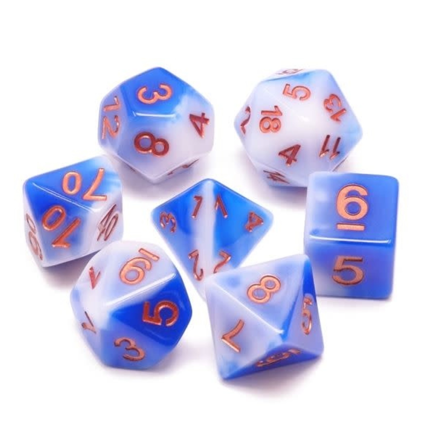 HD Layer Dice: Sea and Sky | 7 Die Resin Polyhedral Set
