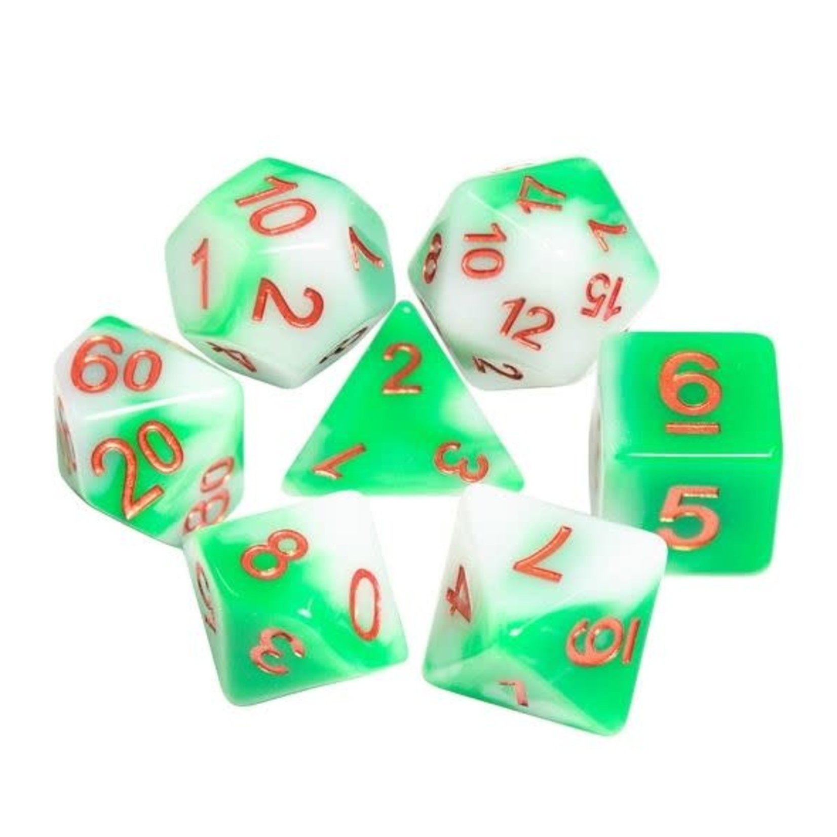 HD Layer Dice: Pine Needle | 7 Die Resin Polyhedral Set
