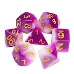 HD Layer Dice: Purple Pansy | 7 Die Resin Polyhedral Set