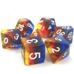 HD Transparent Layer Dice: Burning Cloud | 7 Die Resin Polyhedral Set