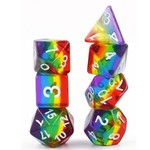 HD Transparent Layer Dice: Rainbow | 7 Die Resin Polyhedral Set
