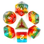 HD Transparent Layer Dice: Sunset Dusk | 7 Die Resin Polyhedral Set