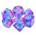 HD Transparent Layer Dice: Purple Sky | 7 Die Resin Polyhedral Set