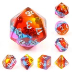 HD Transparent Layer Dice: Golden Time | 7 Die Resin Polyhedral Set