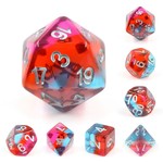 HD Transparent Layer Dice: Savannah Sunrise | 7 Die Resin Polyhedral Set