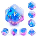 HD Transparent Layer Dice: Fae Flash | 7 Die Resin Polyhedral Set