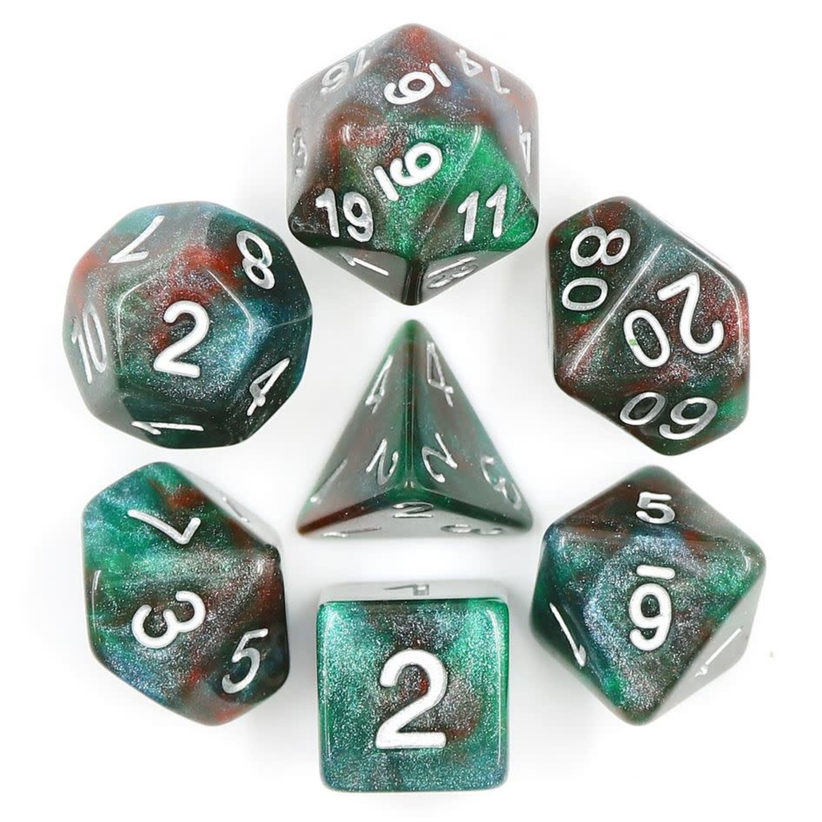HD Galaxy Dice: Bloodstone | 7 Die Resin Polyhedral Set