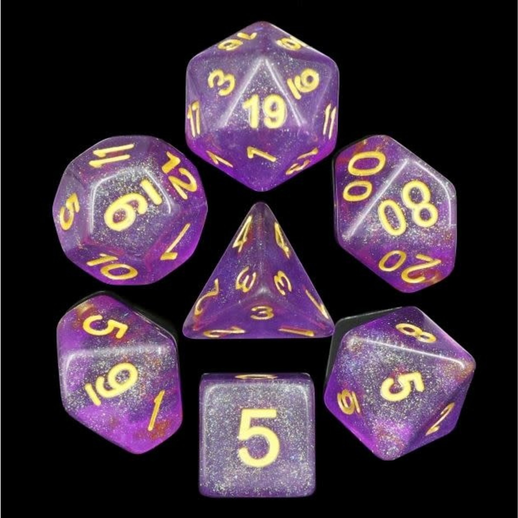 HD Iridescent Dice: Purple | 7 Die Resin Polyhedral Set