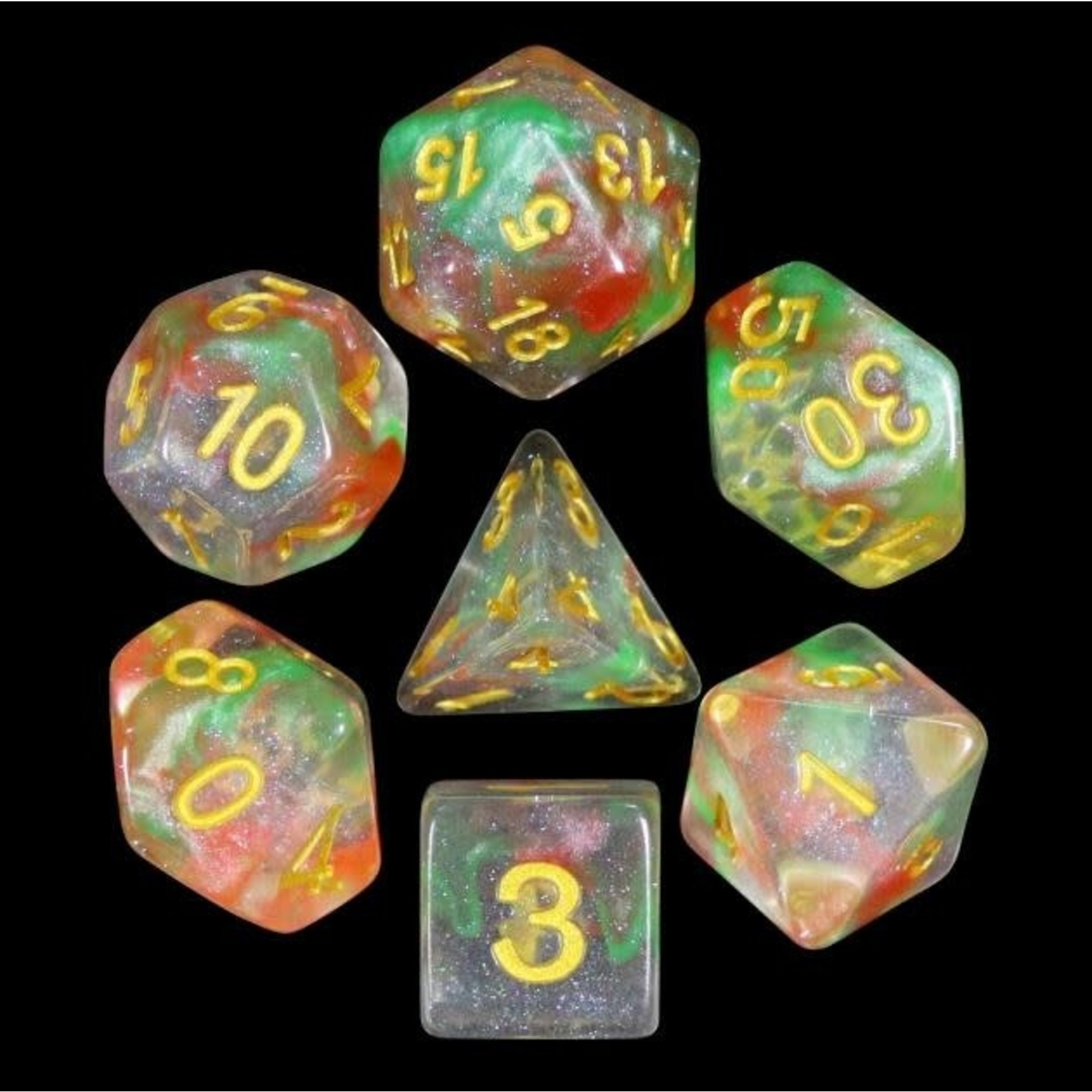 HD Luminous Dice: Tectonic Break | 7 Die Resin Polyhedral Set