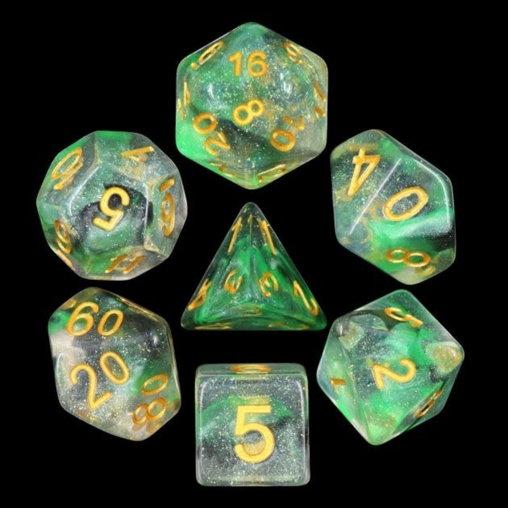 HD Luminous Dice: Venom | 7 Die Resin Polyhedral Set