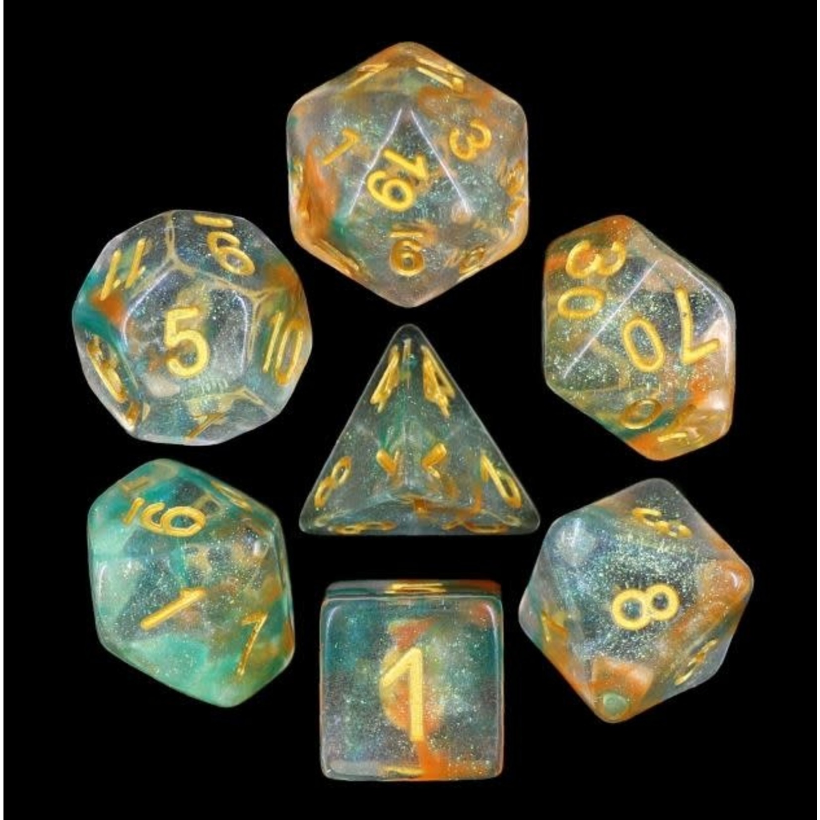 HD Luminous Dice: Koi | 7 Die Resin Polyhedral Set