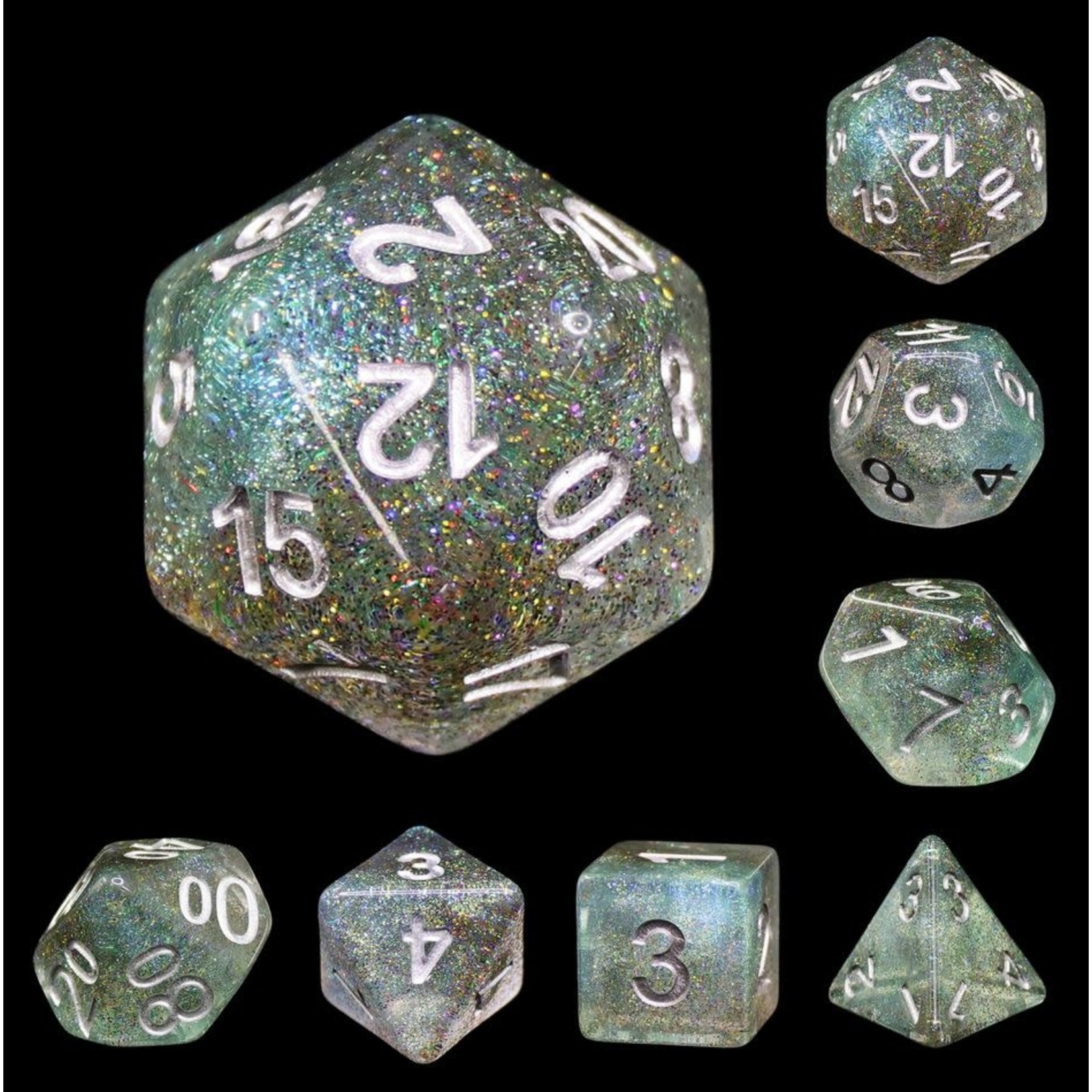 HD Luminous Dice: King Of Elf | 7 Die Resin Polyhedral Set