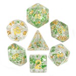 HD Flake Dice: Green | 7 Die Resin Polyhedral Set