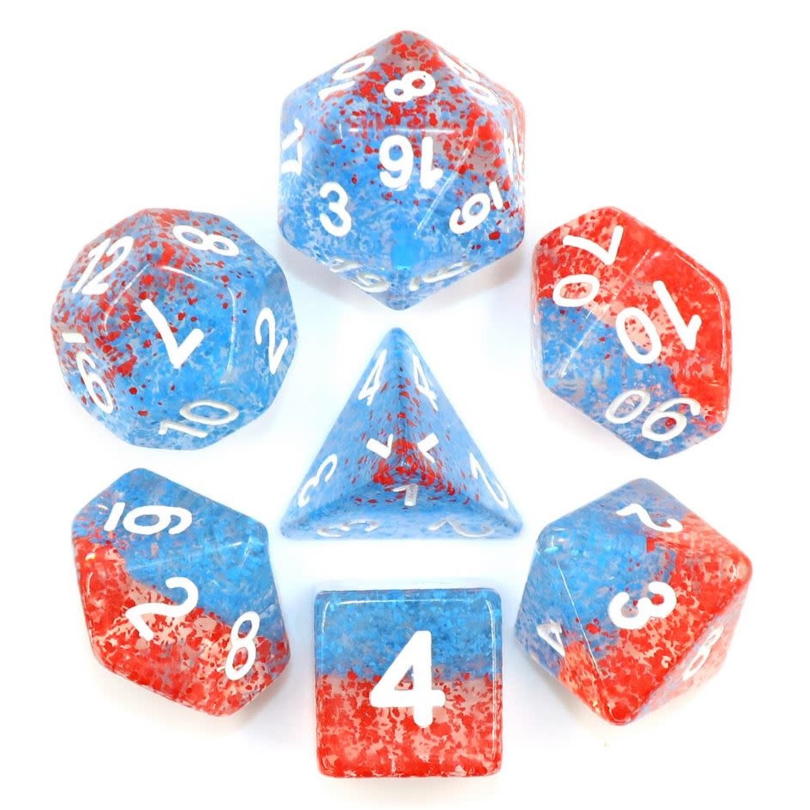 HD Particle Dice: Coral Reef | 7 Die Resin Polyhedral Set