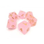 HD Translucent Glitter Dice: Pink | 7 Die Resin Polyhedral Set