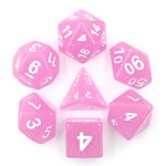 HD Translucent Glitter Dice: Light Purple | 7 Die Resin Polyhedral Set