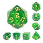 HD Blend Color Dice: Green Color Blend | 7 Die Acrylic Polyhedral Set