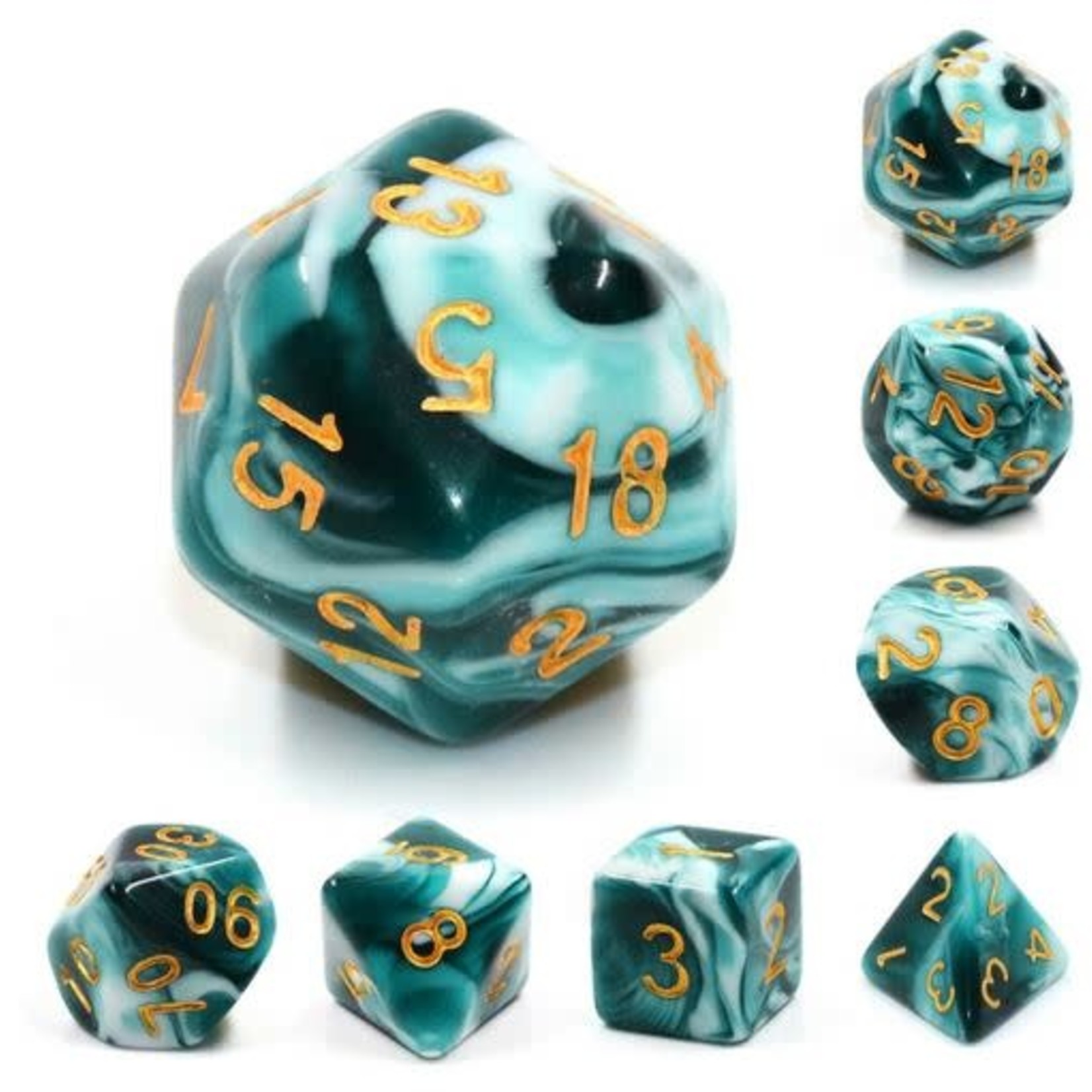HD Blend Color Dice: Blueink | 7 Die Acrylic Polyhedral Set
