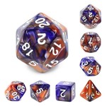 HD Blend Color Dice: Copper and Blue | 7 Die Acrylic Polyhedral Set
