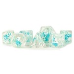 MDG Resin Dice: Snowflake | 16mm 7 Die Polyhedral Set MET 752