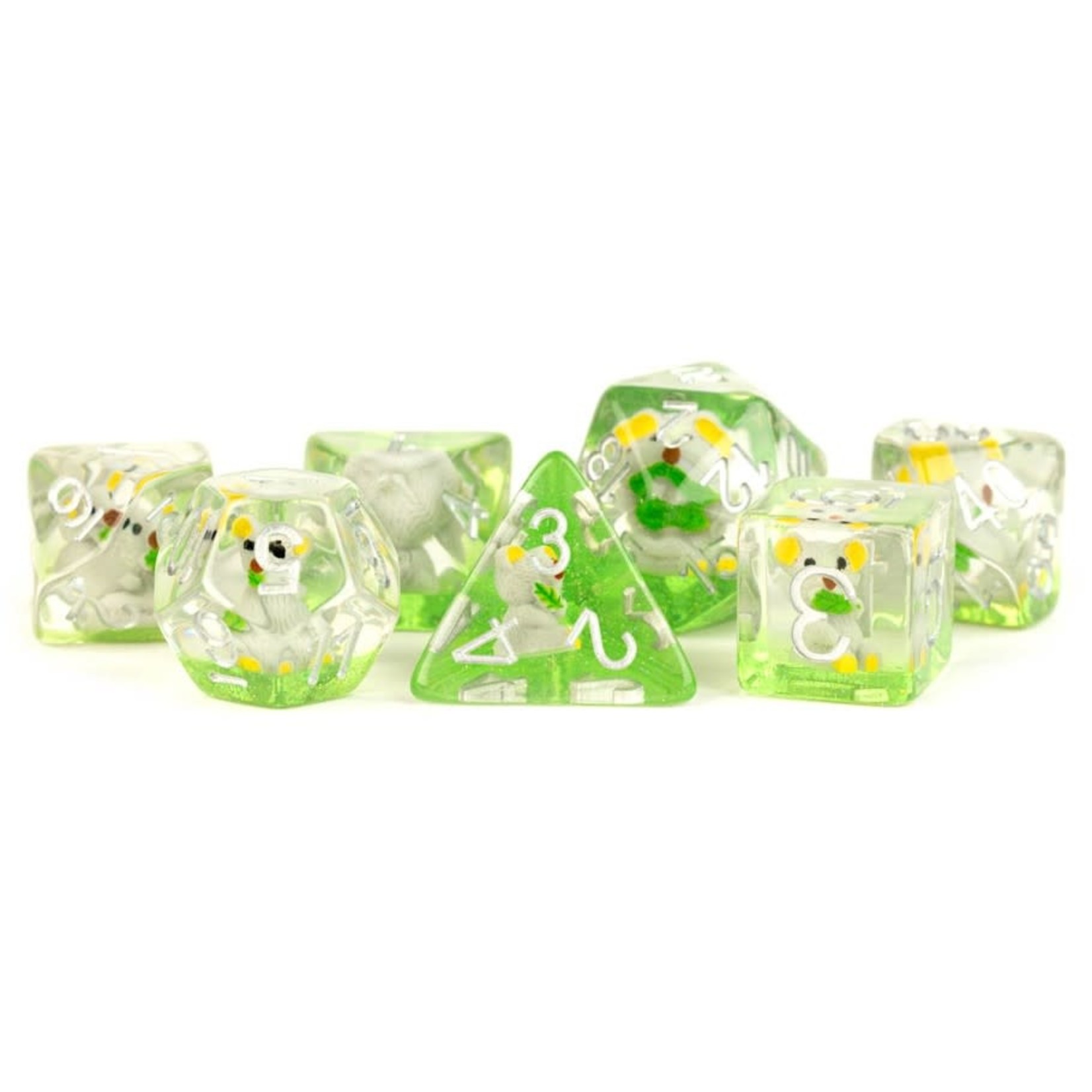 MDG Resin Dice: Koala| 16mm 7 Die Polyhedral Set MET 756