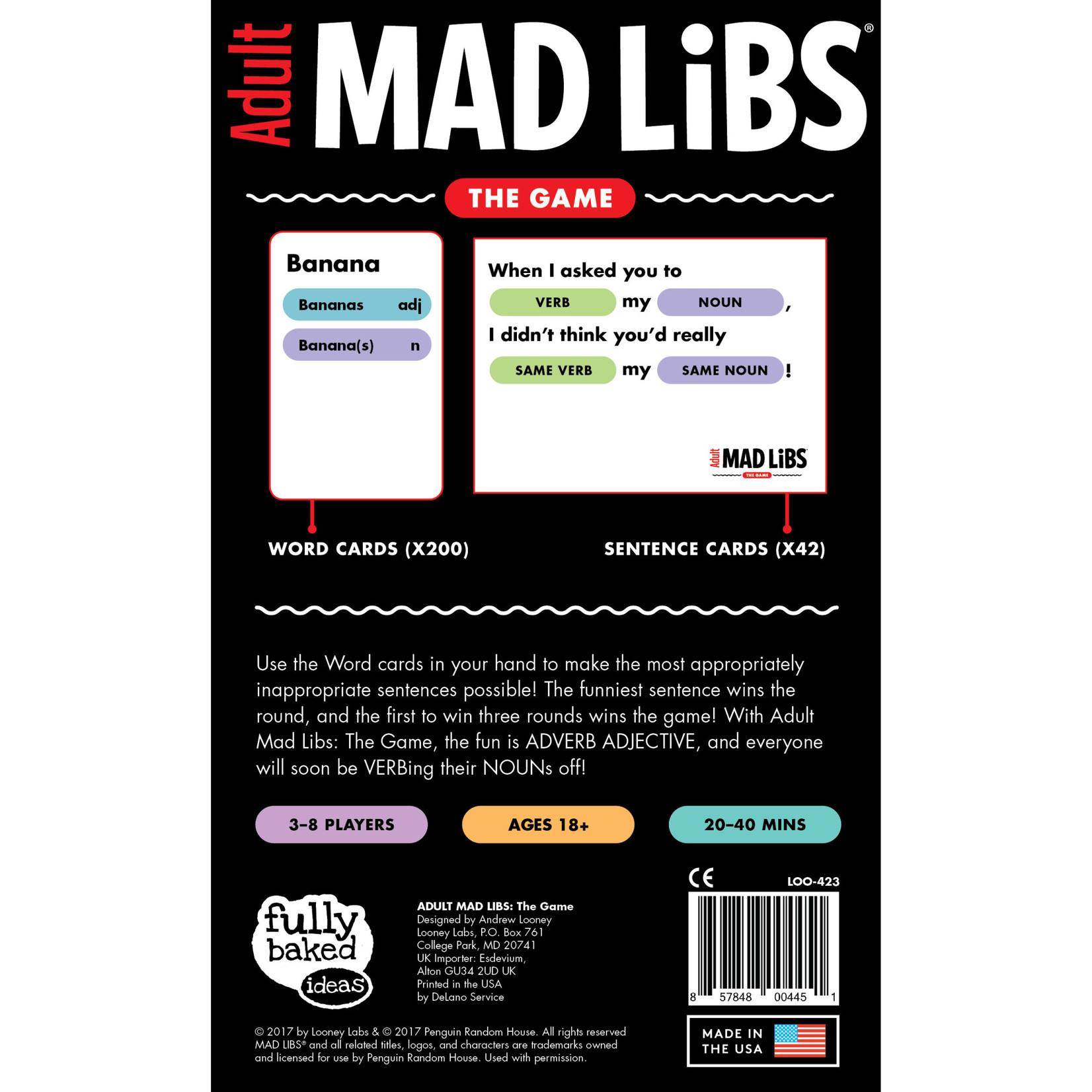 Adult Mad Libs: The Game