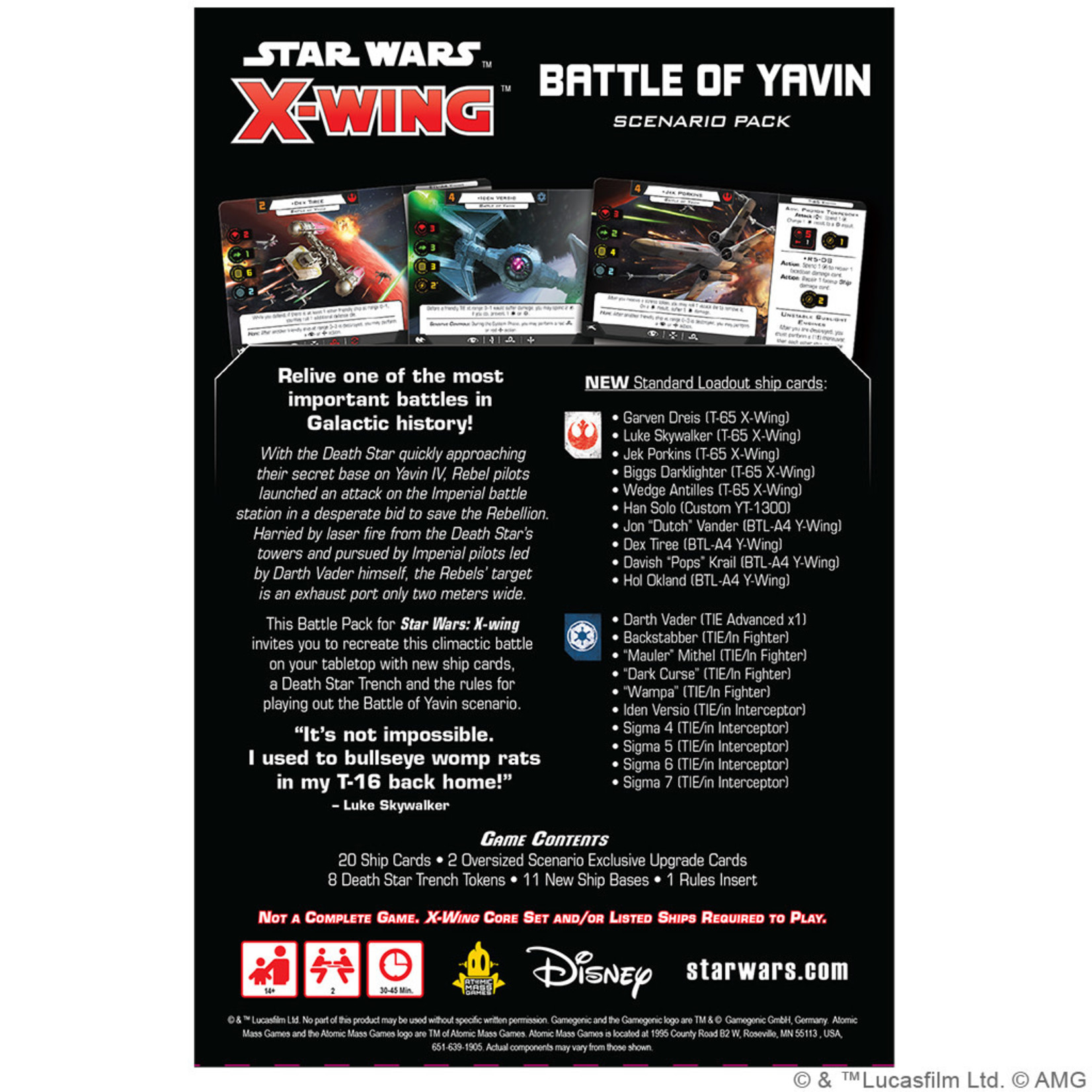 X-Wing 2nd Edition: Battle of Yavin Battle Pack