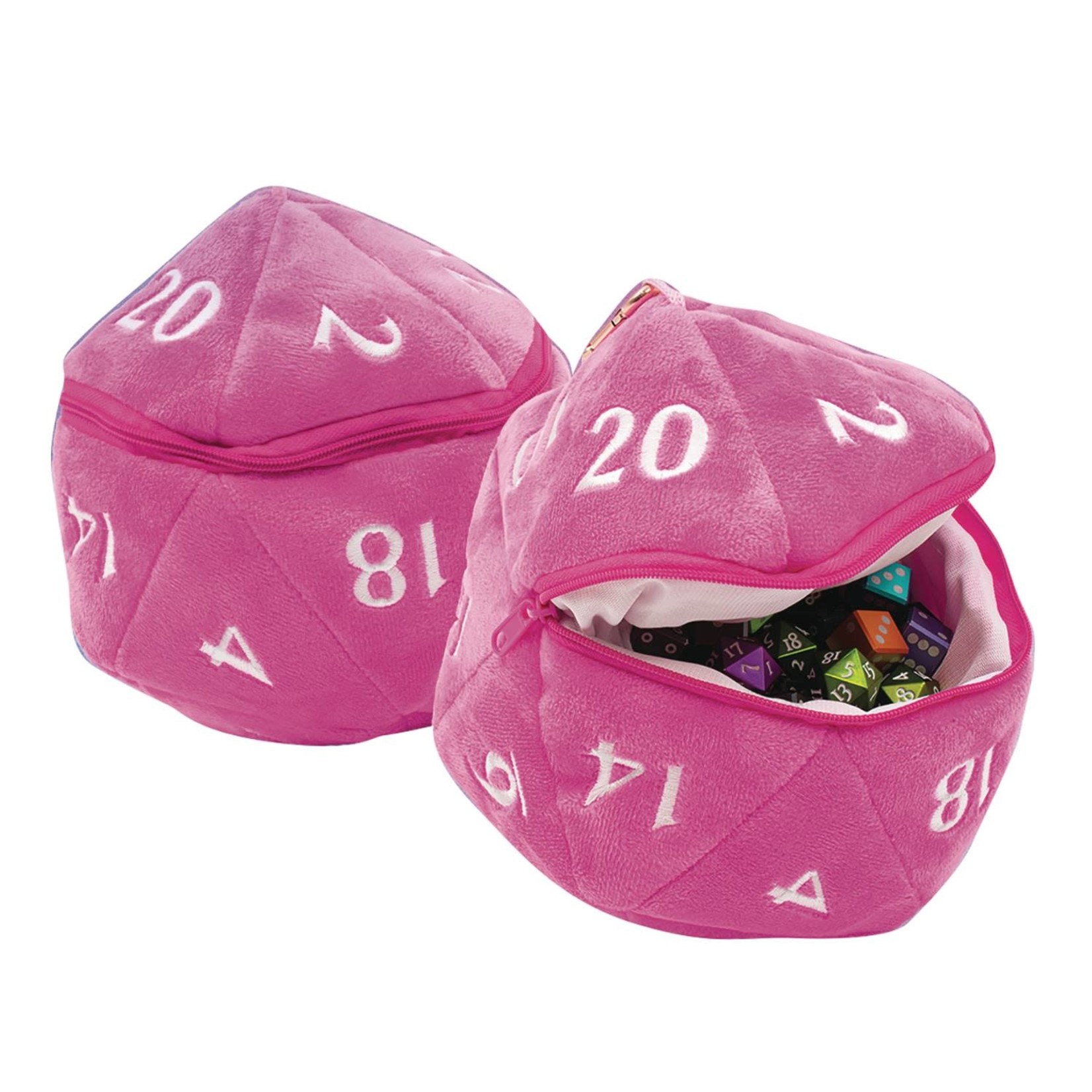 Dice Bag: Plush d20 - Hot Pink