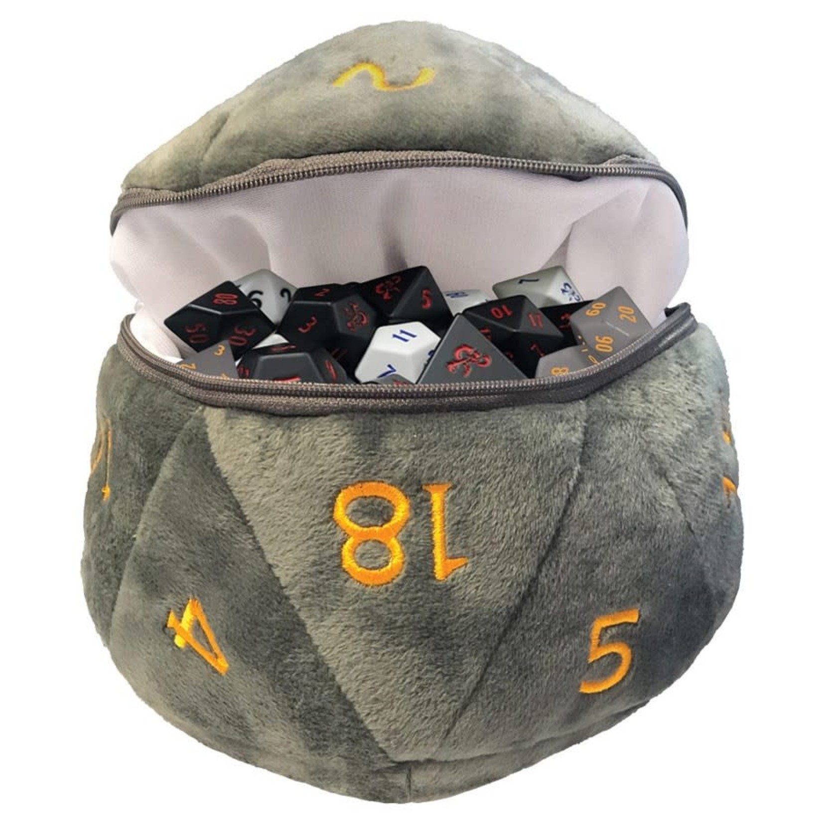 Dice Bag: Plush d20 - D&D Realmspace Grey and Gold