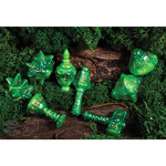 PolyHero Dice: Cleric 8 Dice Set Verdant Viridian