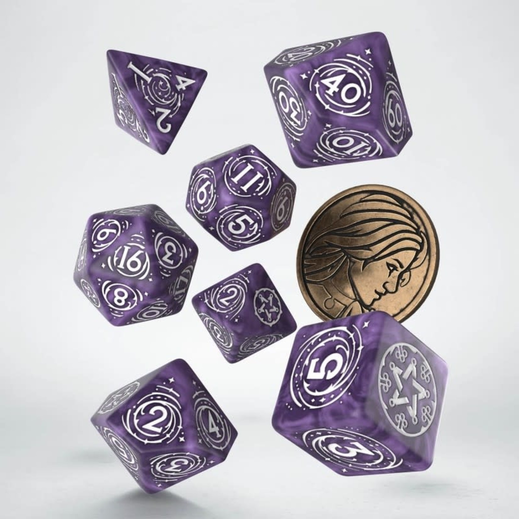 The Witcher: Yennefer - Lilac and Gooseberries 7 Dice Set