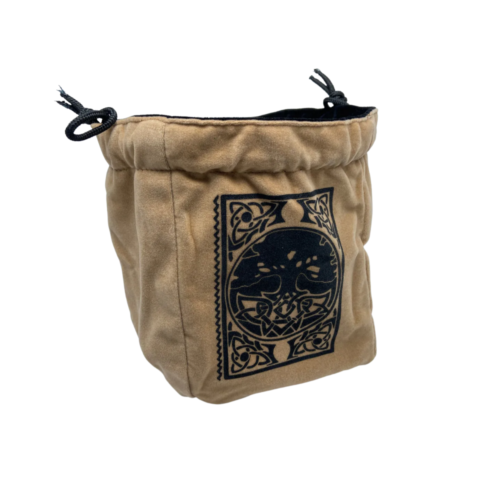 Dice Bag: Reversible Microfiber Self Standing - Spell Book Limited Edition Black & Tan