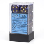 Chessex Scarab Dice: Royal Blue / Gold | 16mm d6 Dice Block | 27627