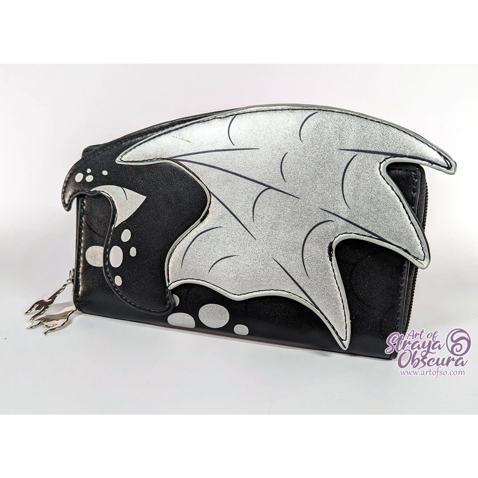 Wing Wallet - Black & Silver