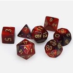 Chessex Mini Dice: Gemini Purple Red with Gold | 7 Die Polyhedral Set