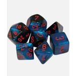 Chessex Mini Dice: Gemini Black Starlight with Red | 7 Die Polyhedral Set