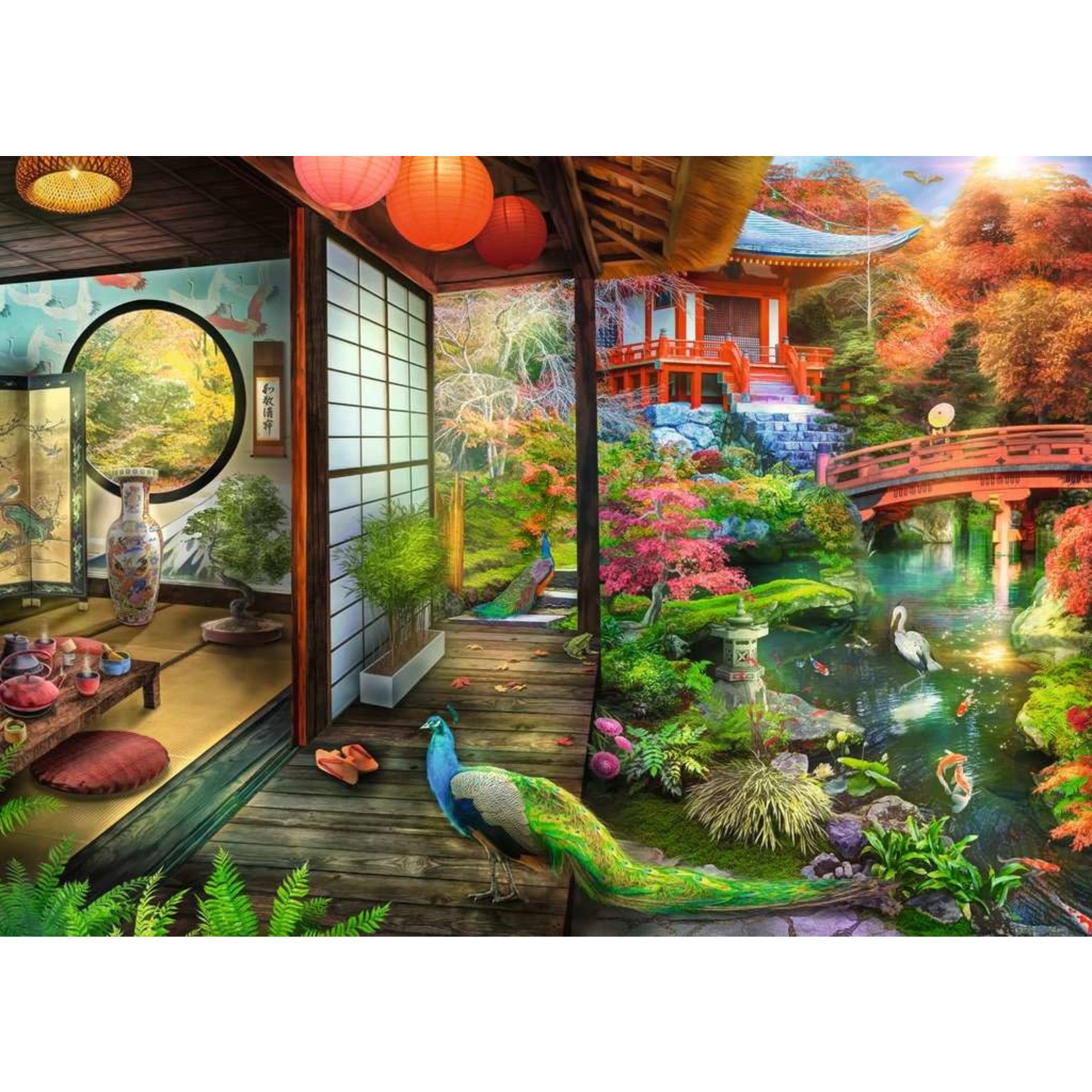 Japanese Garden Teahouse 1000 Piece Puzzle