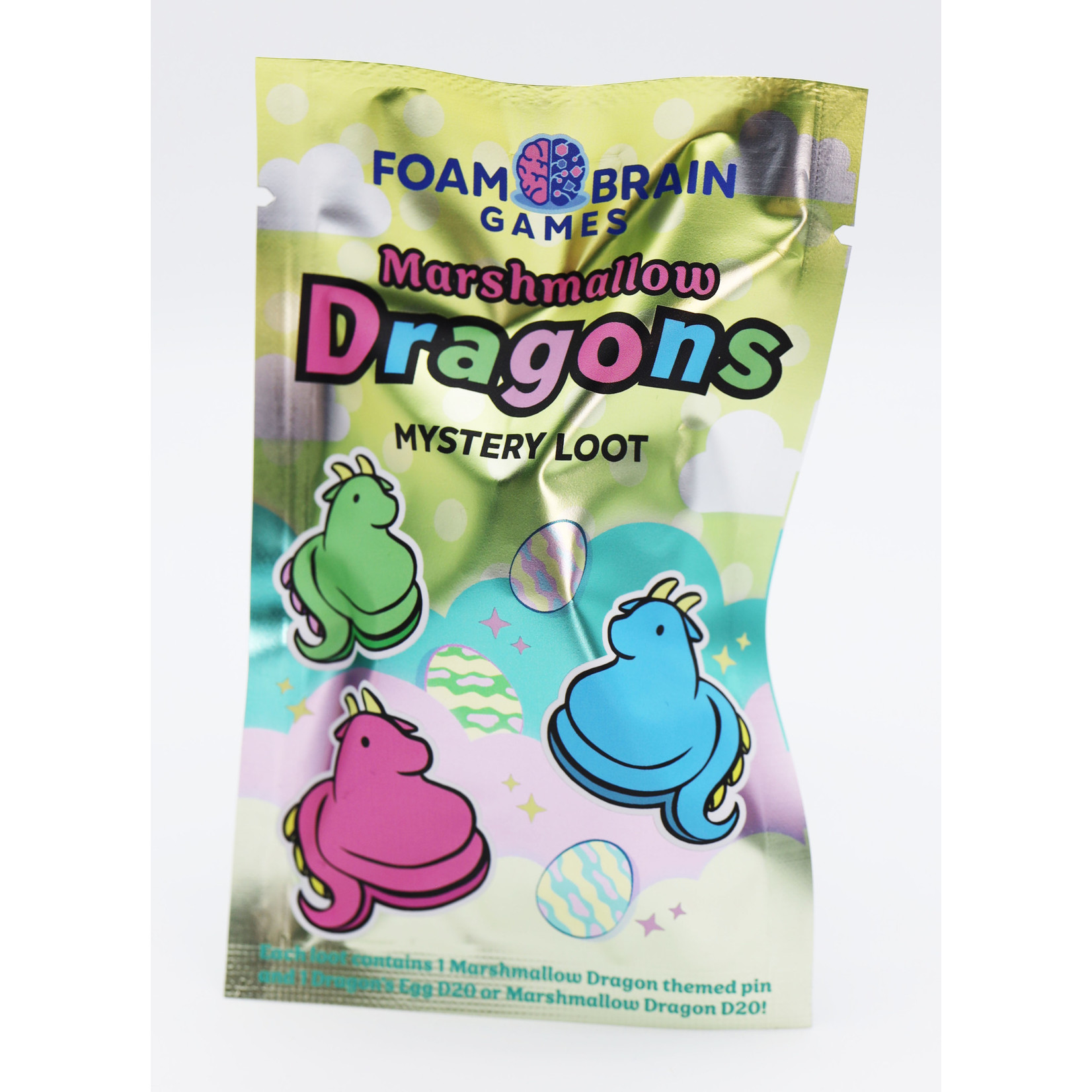 Foam Brain Dice: Mystery Loot - Marshmallow Dragon