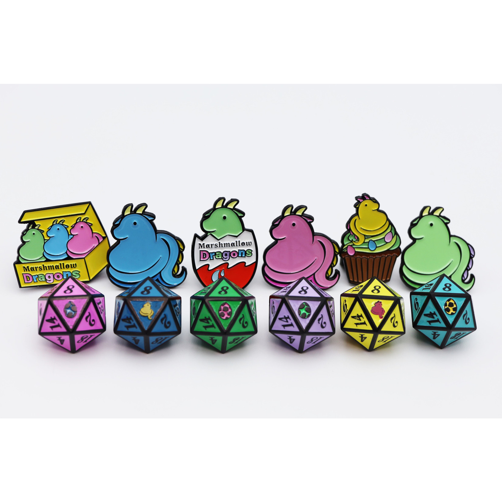 Foam Brain Dice: Mystery Loot - Marshmallow Dragon