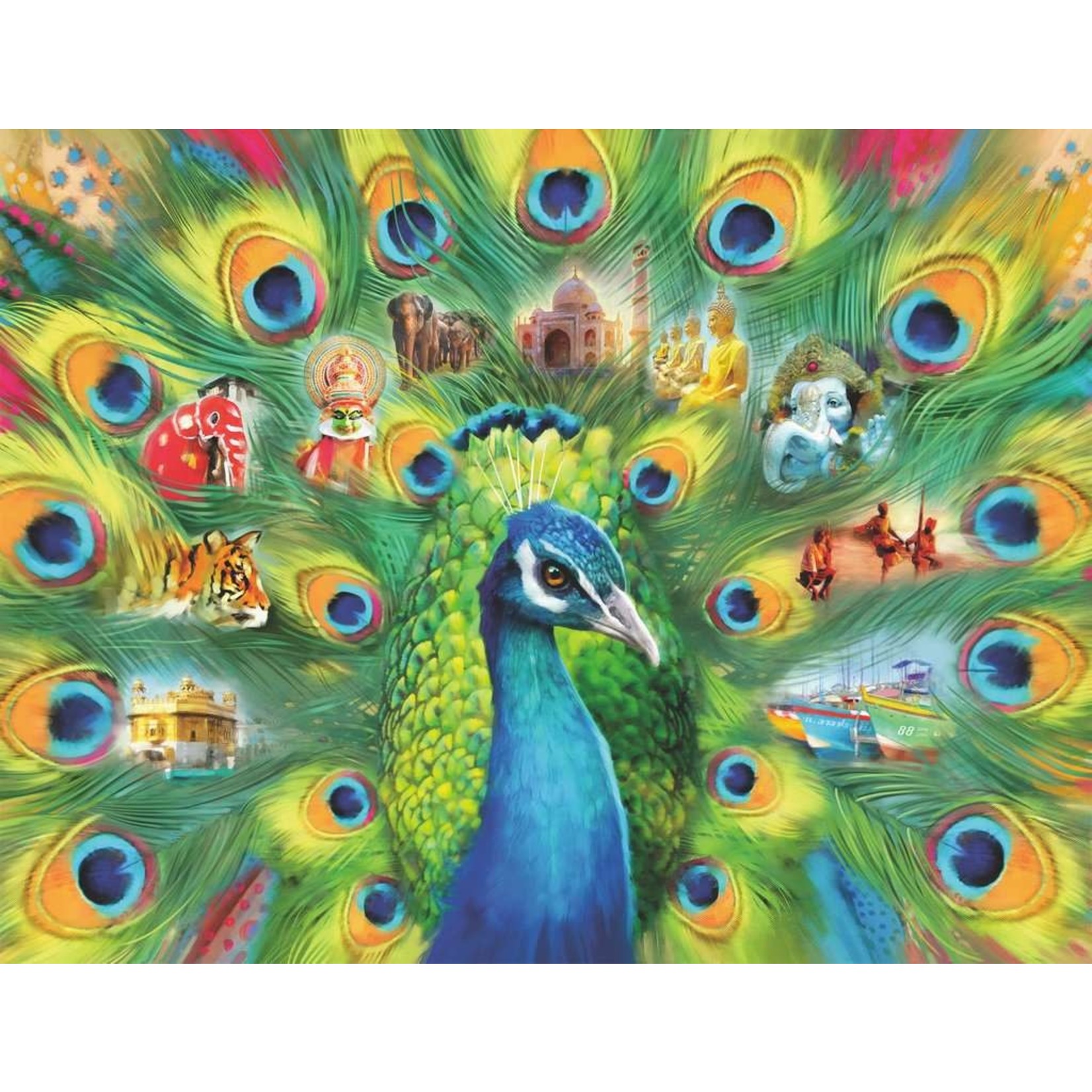 Land of the Peacock 2000 Piece Puzzle