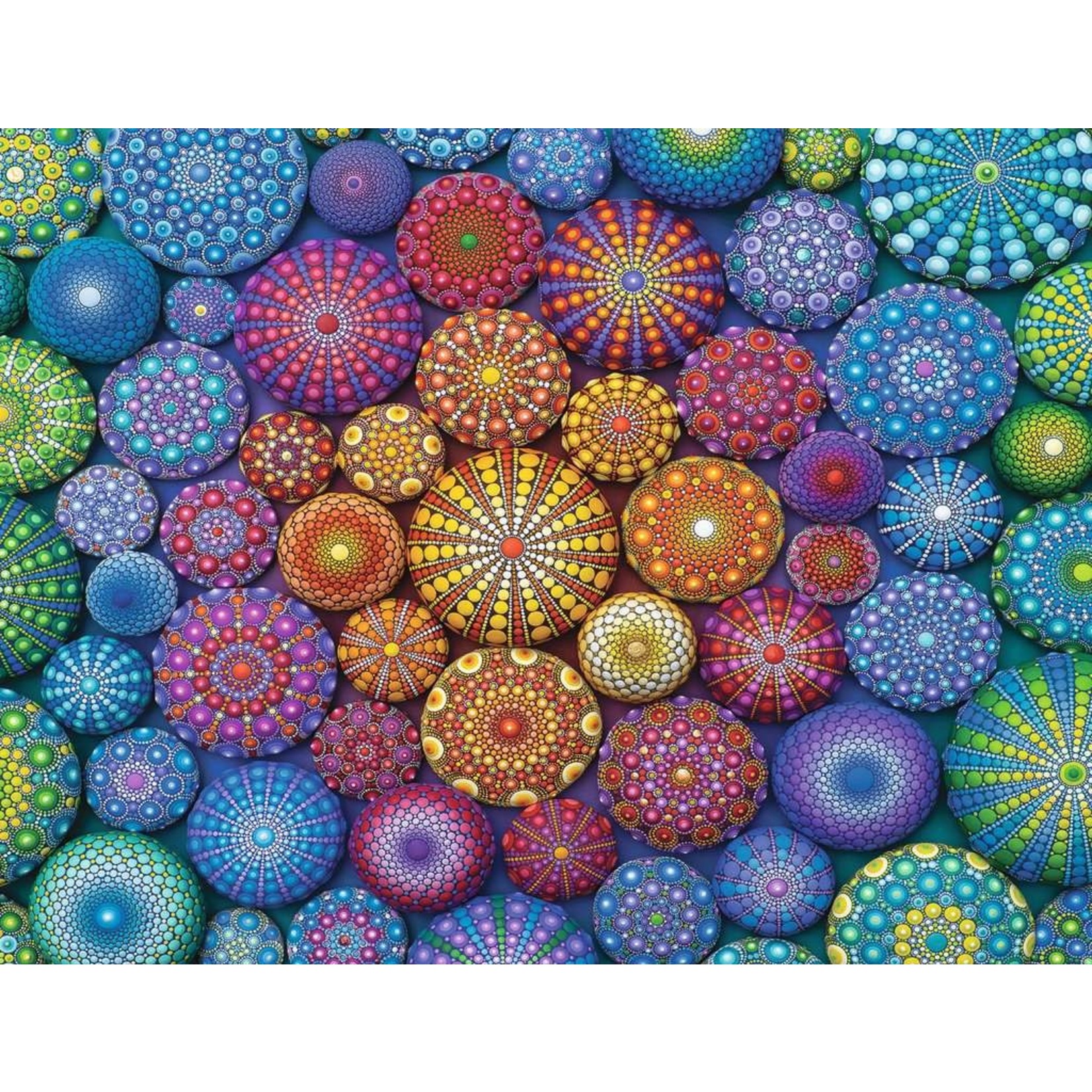 Radiating Rainbow Mandalas 2000 Piece Puzzle