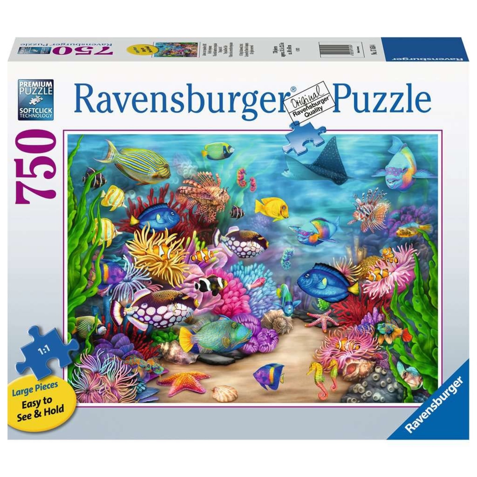 Tropical Reef Life 750 Piece Large Format Puzzle